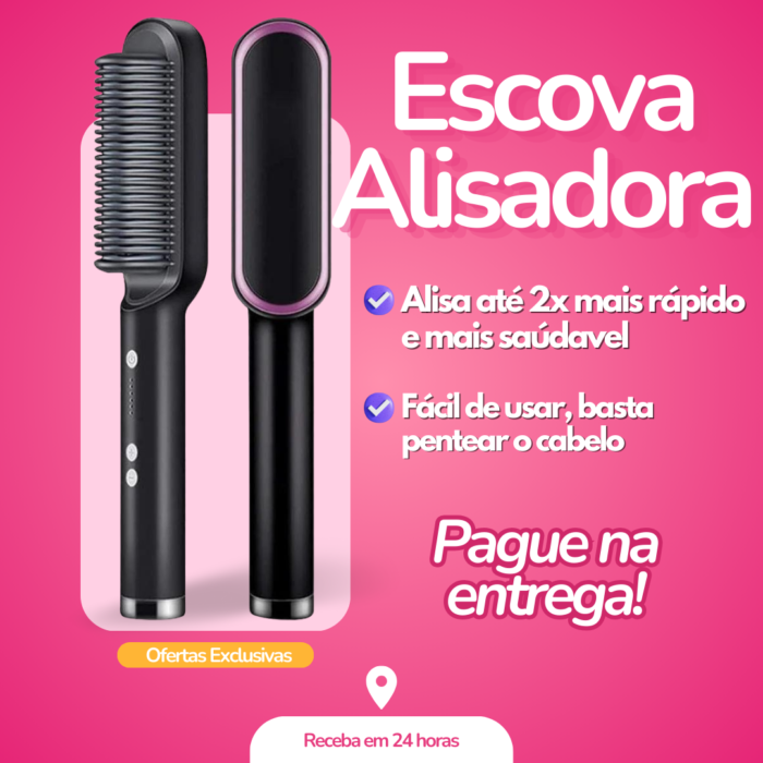 Escova Alisadora 3 em 1 Super Easy 1200W - 5 Temperaturas - Image 2